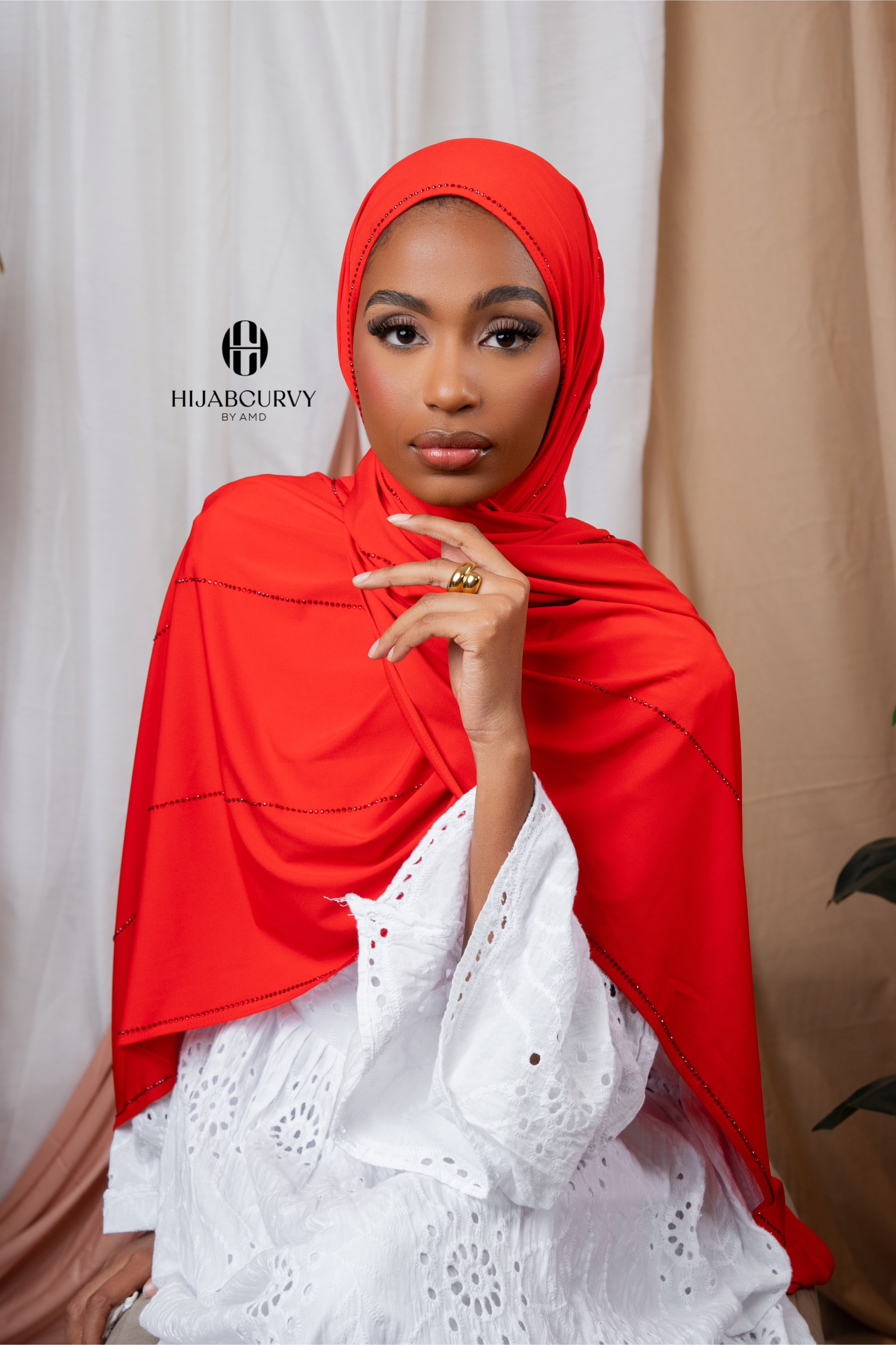 Jersey Premium Strass Rouge