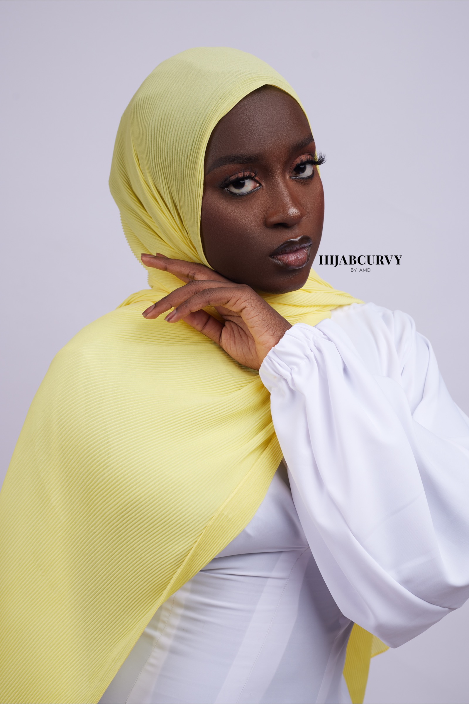 Mousseline Plisse Jaune Clair 