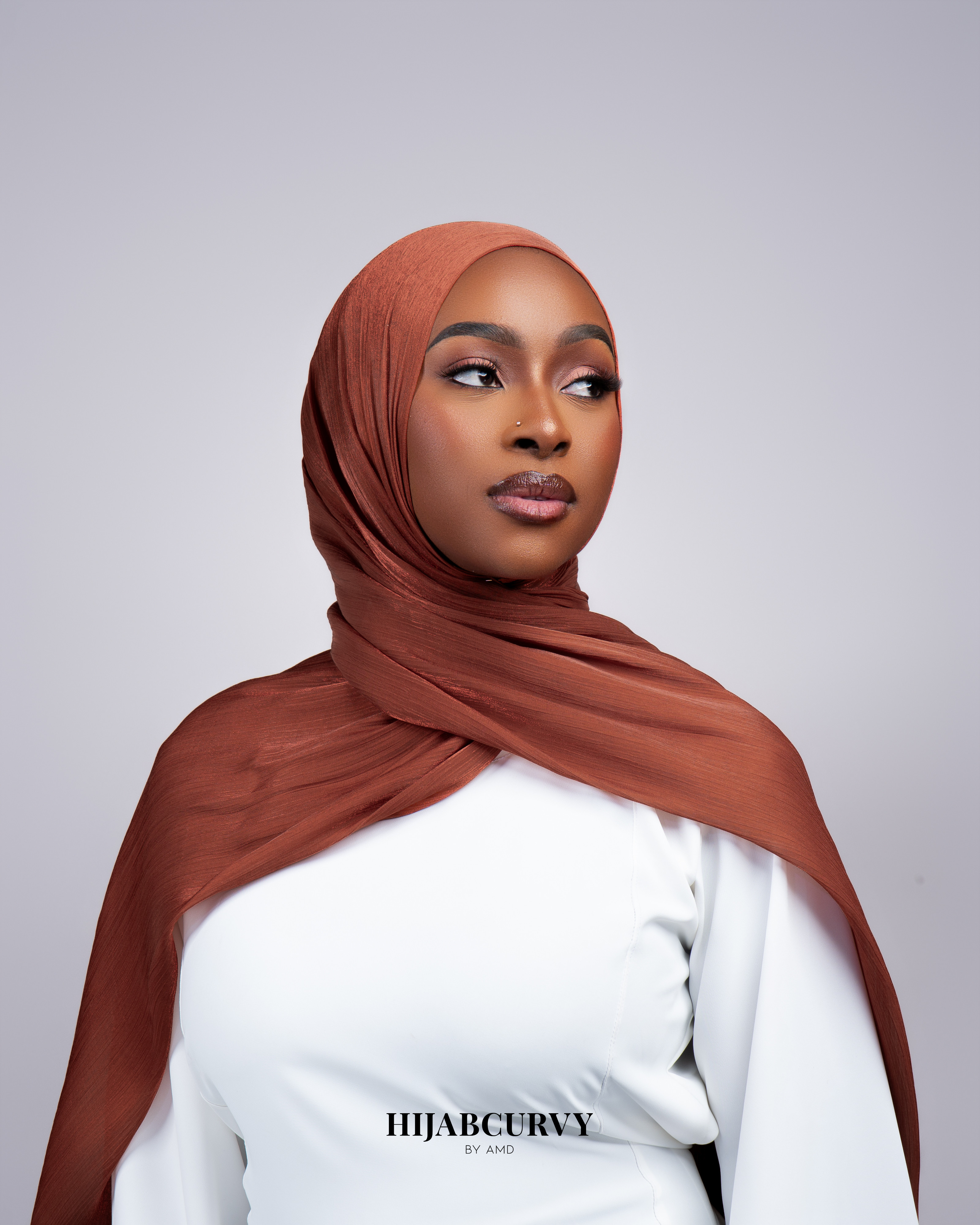 Hijab Organza Brique